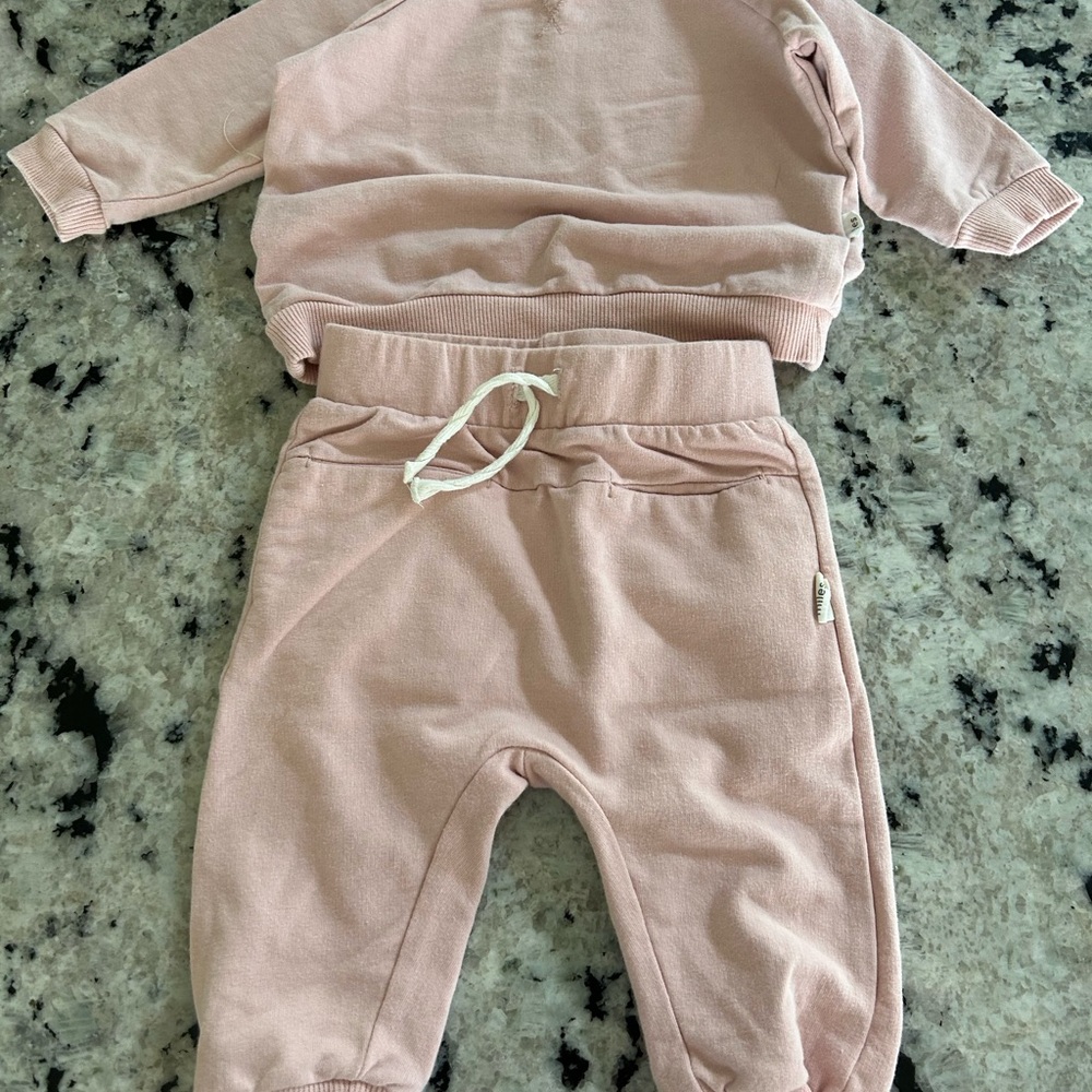 Charming Blush Kids Sweatshirt and Jogger Set